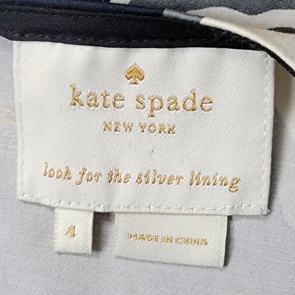 Kate Spade Aires Abbey Rose Floral Black and White Print Sheath Dress - 4 - Picture 11 of 13